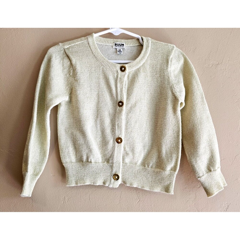 Ruum Baby Girls gold Cardigan Sweater Size 18M